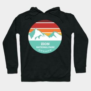 Zion National Park Retro Mountain Hoodie